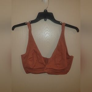 Luvlette 42DD Rustic Orange Ribbed Underwire Soft Bra